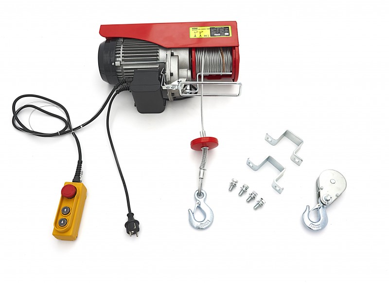 HBM Elektrische Takel 1000 kg, 18 m, 900 W, 230 V, 4,2 mm Kabel, Hijssnelheid 8 m/min