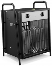 HBM elektrisk heater 15000 W 400 V med termostat 1292 m³/h 300 m² sort.