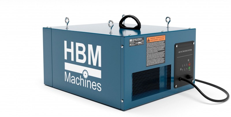 HBM luchtfiltersysteem 100 W, 764 m³/h, F6+G4, draagbaar, 240 V, 1.395 rpm, 43,5 x 27,5 x 52,5 cm HBM luchtfiltersysteem 100 W, 764 m³/h, F6+G4, draagbaar, 240 V, 1.395 rpm, 43,5 x 27,5 x 52,5 cm