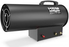 HBM gasvarmer 50.000 Watt propan 1.000 m³/h 2 trin sort.