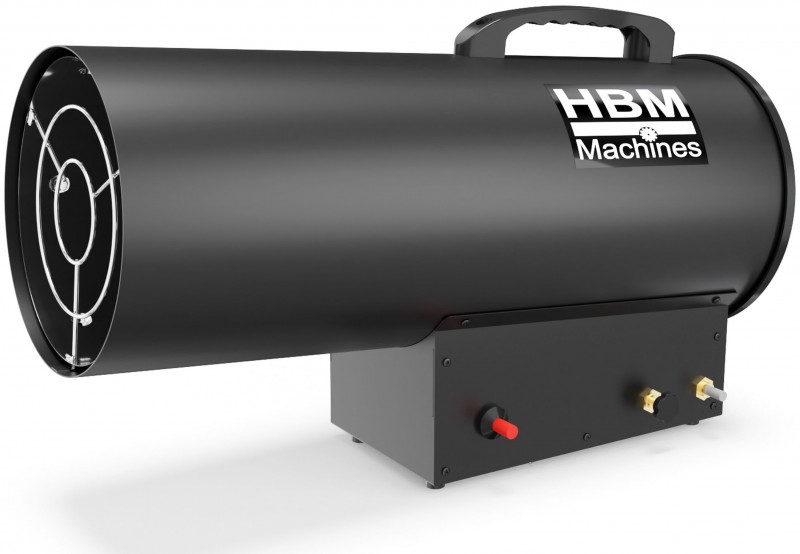 HBM gasvarmer 50.000 Watt propan 1.000 m³/h 2 trin sort.
