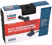 HBM accu boormachine met klopfunctie 20V Power20, 75 Nm, LED verlichting, 1,5-13 mm, incl. koffer
