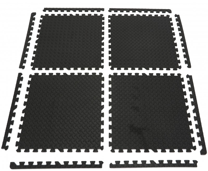 HBM EVA vloertegel set vloerbescherming 4-delig zwart, 1 cm, 1,55 m² HBM EVA vloertegel set vloerbescherming 4-delig zwart, 1 cm, 1,55 m²