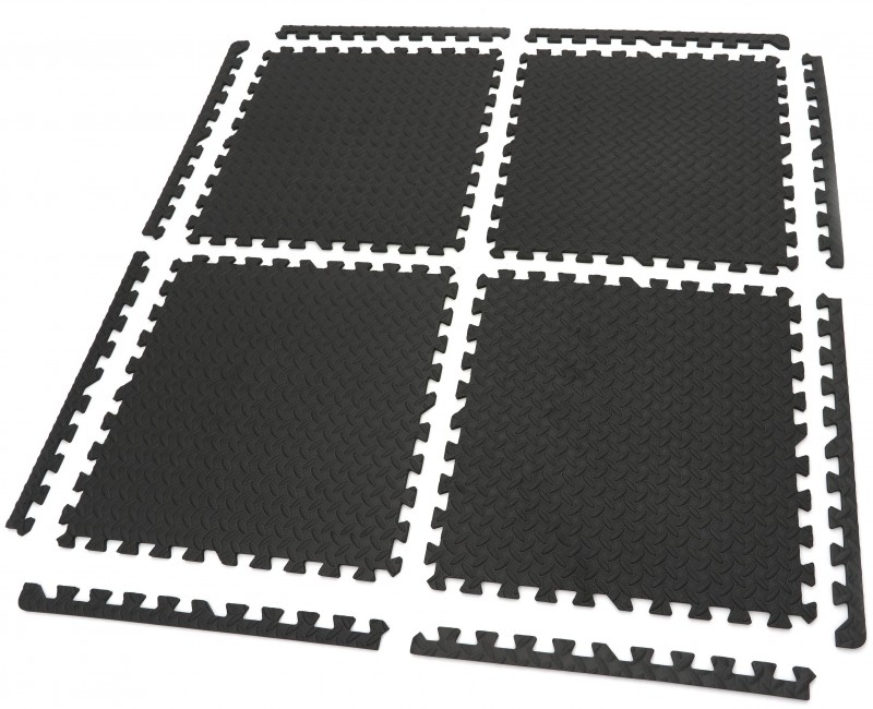 HBM EVA vloertegel set vloerbescherming 4-delig zwart, 1 cm, 1,55 m² HBM EVA vloertegel set vloerbescherming 4-delig zwart, 1 cm, 1,55 m²