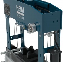 HBM 50 ton professionele raamwerkpers / werkplaatspers met veiligheidsrek, slag 200 mm, bereik 67-1047 mm