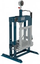 HBM werkplaatspers 10 ton, slag 175 mm, bereik 100-355 mm, blauw