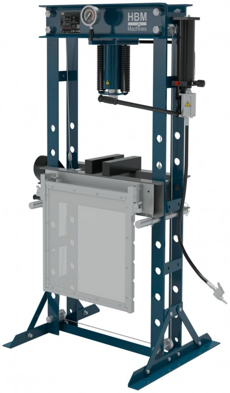 HBM werkplaatspers 40 ton, cilinderslag 180 mm, bereik 0-948 mm, 235 kg