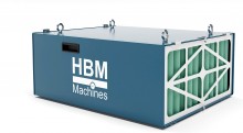 HBM luchtfiltersysteem 300 W - 230 V, 1774 m³/h, micron stoffilter, draagbaar, 61 x 31 x 77 cm