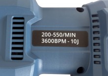 HBM SDS Max accu boorhamer/sloophamer 40 V, 10 J, 3600 bpm, 40 mm, met verlichting, inclusief koffer