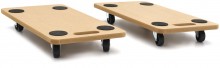 HBM transportdolly 200 kg sæt af 2, 4 drejehjul, 58 x 29,5 x 8 cm.