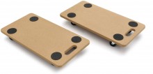 HBM transportdolly 200 kg sæt af 2, 4 drejehjul, 58 x 29,5 x 8 cm.