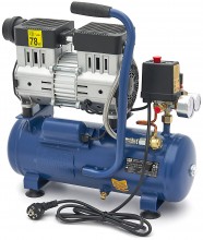 HBM olievrije stille compressor 8 liter, low noise, 550 W, 230 V, 78 dB