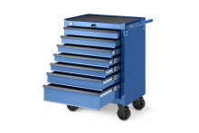 HBM gereedschapswagen gevuld 7 laden blauw 68 x 45,8 x 95 cm, 250 kg draagvermogen