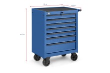 HBM gereedschapswagen gevuld 7 laden blauw 68 x 45,8 x 95 cm, 250 kg draagvermogen