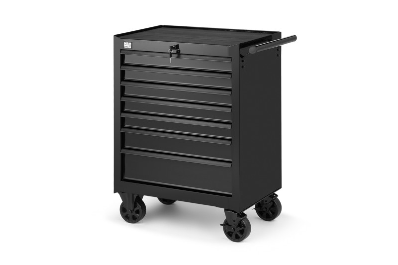 HBM gereedschapswagen zwart, 7 laden, plaatstaal, 68 x 45,8 x 95 cm, max. belasting 250 kg HBM gereedschapswagen zwart, 7 laden, plaatstaal, 68 x 45,8 x 95 cm, max. belasting 250 kg