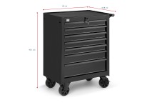 HBM gereedschapswagen zwart, 7 laden, plaatstaal, 68 x 45,8 x 95 cm, max. belasting 250 kg HBM gereedschapswagen zwart, 7 laden, plaatstaal, 68 x 45,8 x 95 cm, max. belasting 250 kg