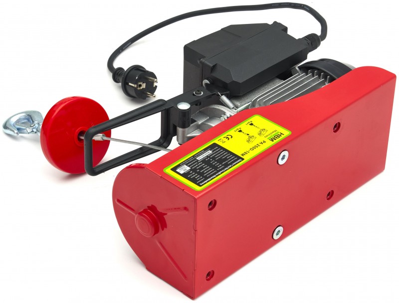 HBM elektrische takel met draadloze afstandsbediening 250 kg, 18 m, 500 W, IP54 HBM elektrische takel met draadloze afstandsbediening 250 kg, 18 m, 500 W, IP54