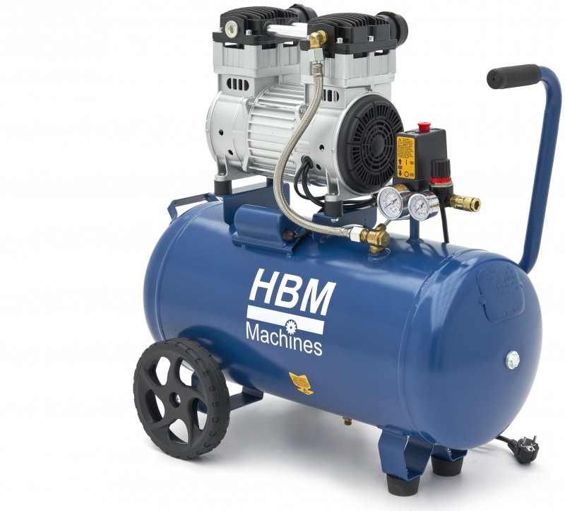 HBM Olievrije Stille Compressor 50 Liter