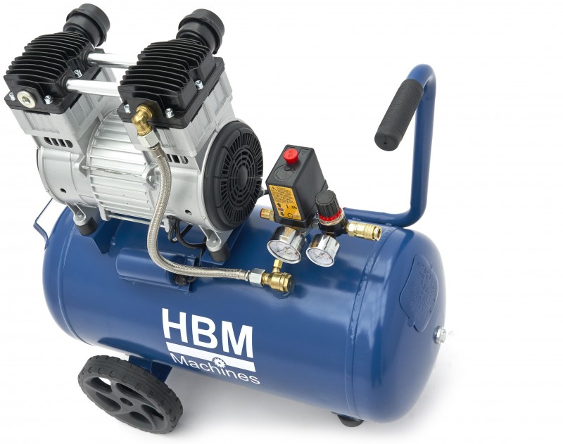 HBM Olievrije Stille Compressor 50 Liter