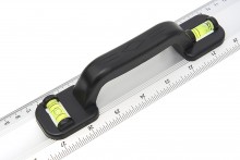 HBM aluminium liniaal met handvat 1200 mm / 120 cm, 1 mm nauwkeurig, inch, centimeter en millimeter aflezing