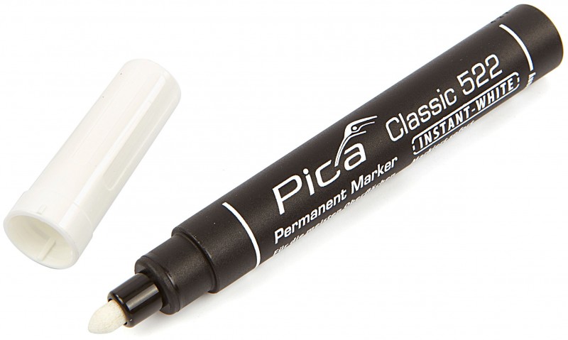 Pica 522/52 Perm Marker 1-4 mm Ronde Punt Wit