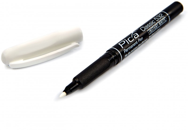 Pica 532/52 Permanent Pen 1-2 mm Rond Wit
