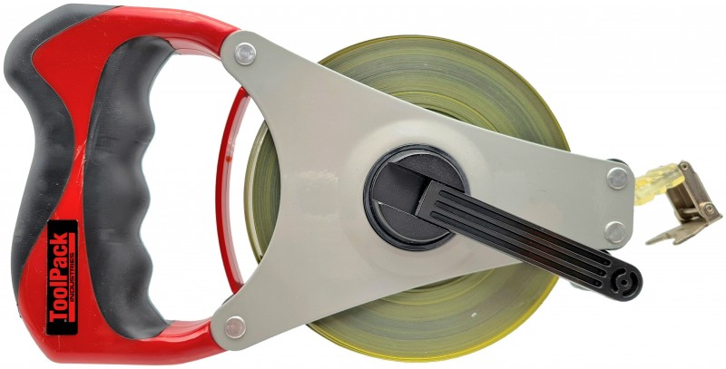 Toolpack Industriële Landmeter 50 m Aluminium, Centimeter/Millimeter Aflezing
