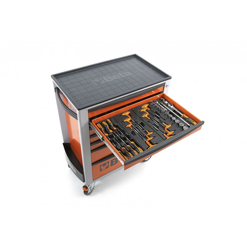 BETA 7 drawers tool trolley with BETA 159-part filling for tool trolley - 5924 14 / bnl