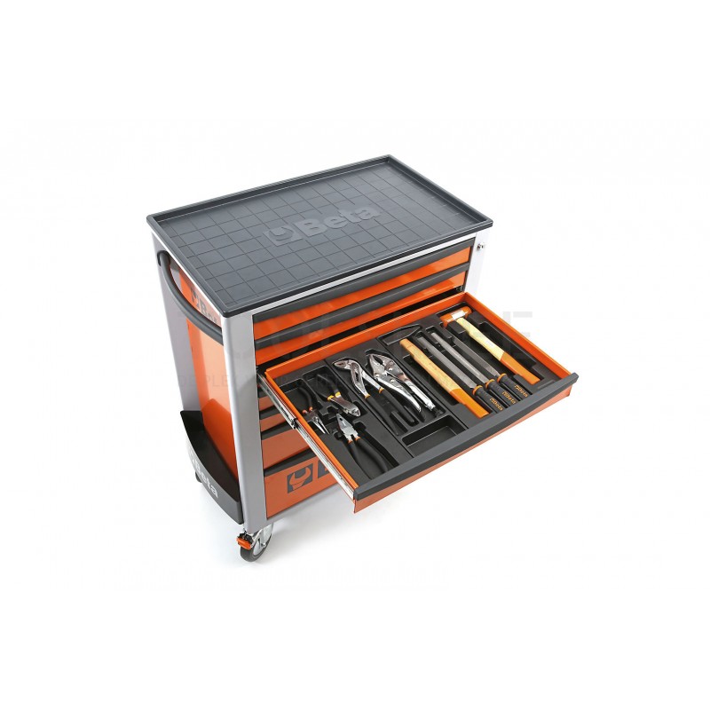 BETA 7 drawers tool trolley with BETA 159-part filling for tool trolley - 5924 14 / bnl