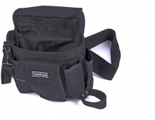 Toolpack gereedschapsgordel met telefoonhouder, polyester 600D, zwart, 30 x 20 cm