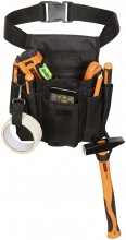 Toolpack gereedschapsgordel met telefoonhouder, polyester 600D, zwart, 30 x 20 cm