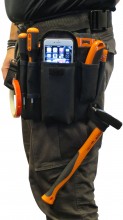 Toolpack gereedschapsgordel met telefoonhouder, polyester 600D, zwart, 30 x 20 cm