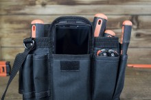 Toolpack gereedschapsgordel met telefoonhouder, polyester 600D, zwart, 30 x 20 cm