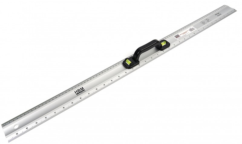 HBM Markeerliniaal 900 mm met Waterpas - Centimeter, Inch, Millimeter