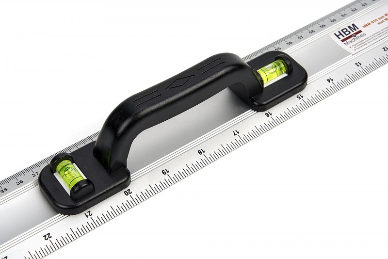 HBM Markeerliniaal 900 mm met Waterpas - Centimeter, Inch, Millimeter