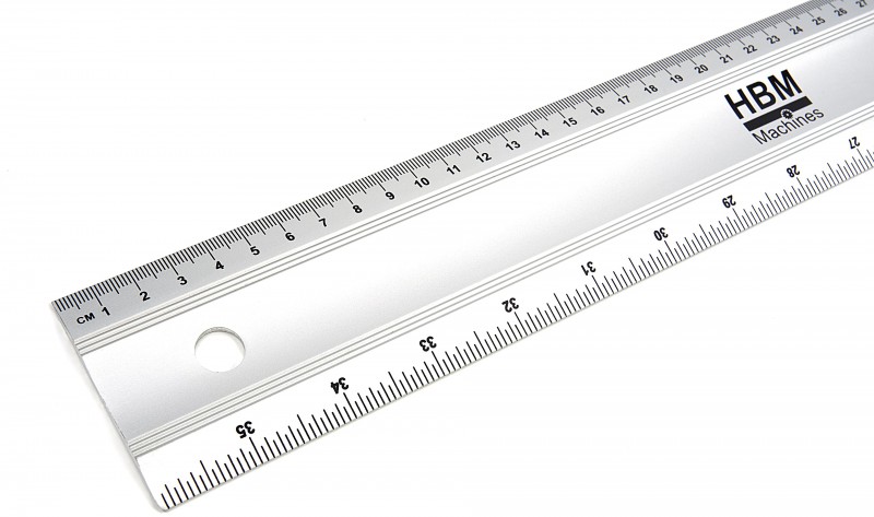 HBM Markeerliniaal 900 mm met Waterpas - Centimeter, Inch, Millimeter