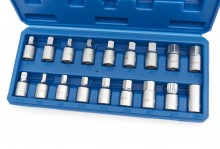 HBM 18-delt Sumpprop topnøglesæt 3/8 inch topnøgle