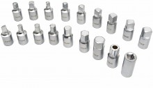 HBM 18-delt Sumpprop topnøglesæt 3/8 inch topnøgle