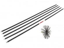 HBM 6-delt skorstensfejersæt, 7 m, 200 mm børste, M12, diameter 17 mm. HBM 6-delt skorstensfejersæt, 7 m, 200 mm børste, M12, diameter 17 mm.