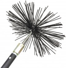 HBM 6-delige Schoorsteenveegset, 7 m, 200 mm borstel, M12, diameter 17 mm