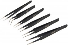 HBM professionel 6-delt anti-magnetisk RVS pincet sæt HBM professionel 6-delt anti-magnetisk RVS pincet sæt