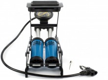 HBM professionele voetpomp met dubbele cilinder en manometer 9 bar, 8 bar set, bar/psi, 30 x 14 x 8 cm, 2 kg