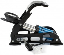 HBM professionele voetpomp met dubbele cilinder en manometer 9 bar, 8 bar set, bar/psi, 30 x 14 x 8 cm, 2 kg