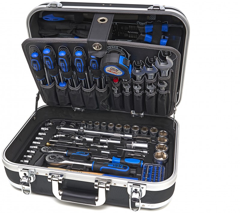 HBM 228-delige Professionele Gereedschapskoffer, Gereedschapsset Aluminium 45 x 38 x 18,5 cm 14,5 kg HBM 228-delige Professionele Gereedschapskoffer, Gereedschapsset Aluminium 45 x 38 x 18,5 cm 14,5 kg