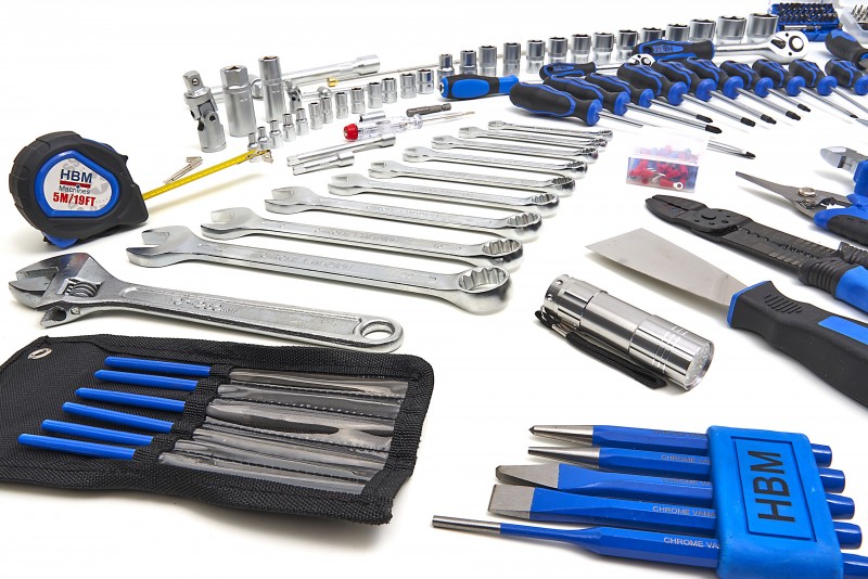 HBM 228-delige Professionele Gereedschapskoffer, Gereedschapsset Aluminium 45 x 38 x 18,5 cm 14,5 kg HBM 228-delige Professionele Gereedschapskoffer, Gereedschapsset Aluminium 45 x 38 x 18,5 cm 14,5 kg
