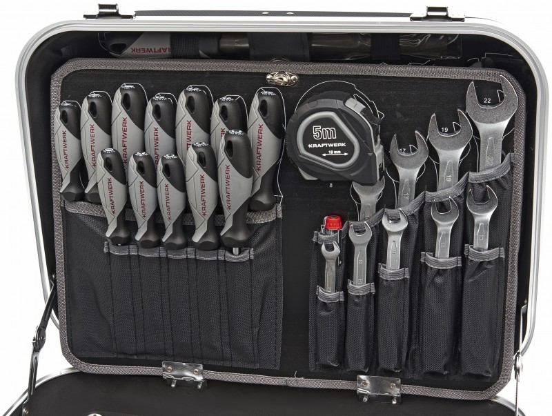 Kraftwerk 1050NL Gereedschapskoffer 230-delig, gevuld, Chromevanadium, 14,5 kg, 433 x 323 x 149 mm