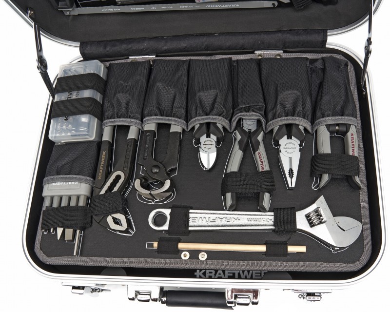 Kraftwerk 1050NL Gereedschapskoffer 230-delig, gevuld, Chromevanadium, 14,5 kg, 433 x 323 x 149 mm