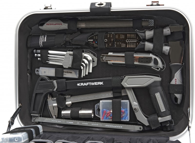 Kraftwerk 1050NL Gereedschapskoffer 230-delig, gevuld, Chromevanadium, 14,5 kg, 433 x 323 x 149 mm