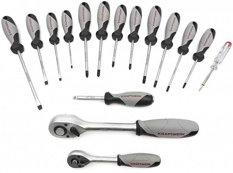 Kraftwerk 1050NL Gereedschapskoffer 230-delig, gevuld, Chromevanadium, 14,5 kg, 433 x 323 x 149 mm