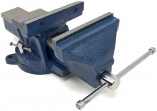 HBM Profi Bankschroef met Draaibaar Onderstel, Maximale Klembreedte 100 mm